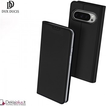 Dux Ducis Skin Pro dirbtinės odos dėklas - juodas (Google Pixel 10/Pixel 10 Pro)